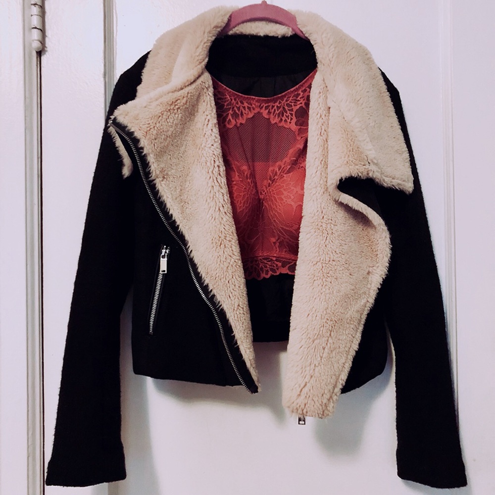 H & M European cropped Winter Moto